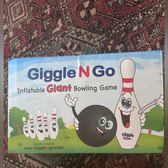 BRAND NEW in Box: “Giggle N Go Inflatable Giant Bowling Game," - Picture 2 of 8